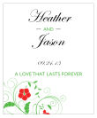 Flowers Vertical Big Rectangle Wedding Labels